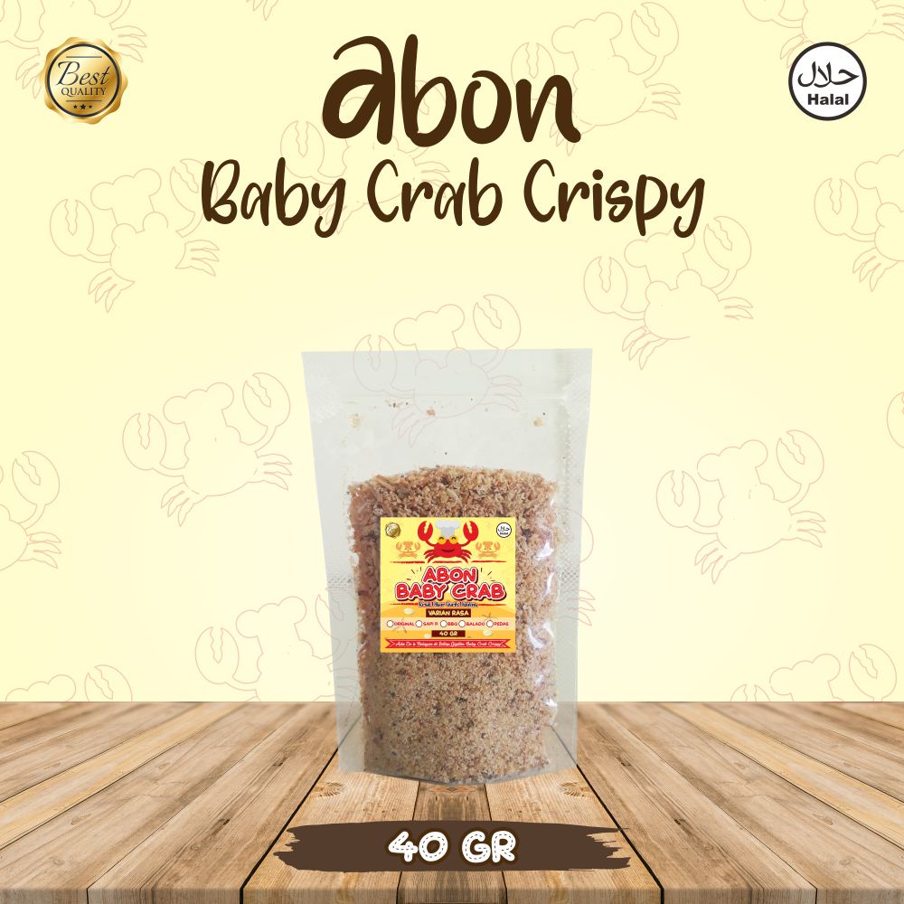 

ABON BABY CRAB CRISPY 40GR CEMILAN HOMEMADE KEPITING MURAH KEKINIAN ENAK MAKANAN RINGAN HALAL TANPA MINYAK