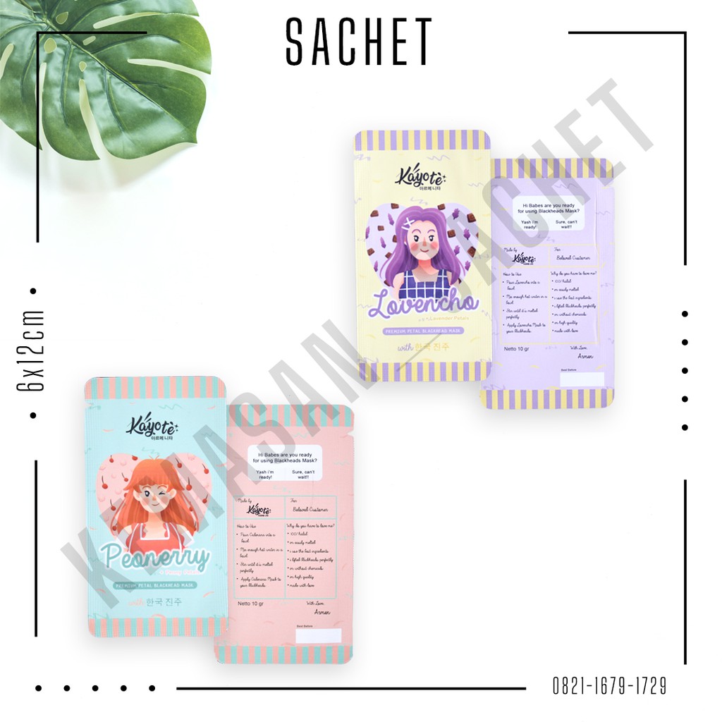 Cetak Kemasan Sachet Full Print Ukuran 6x12