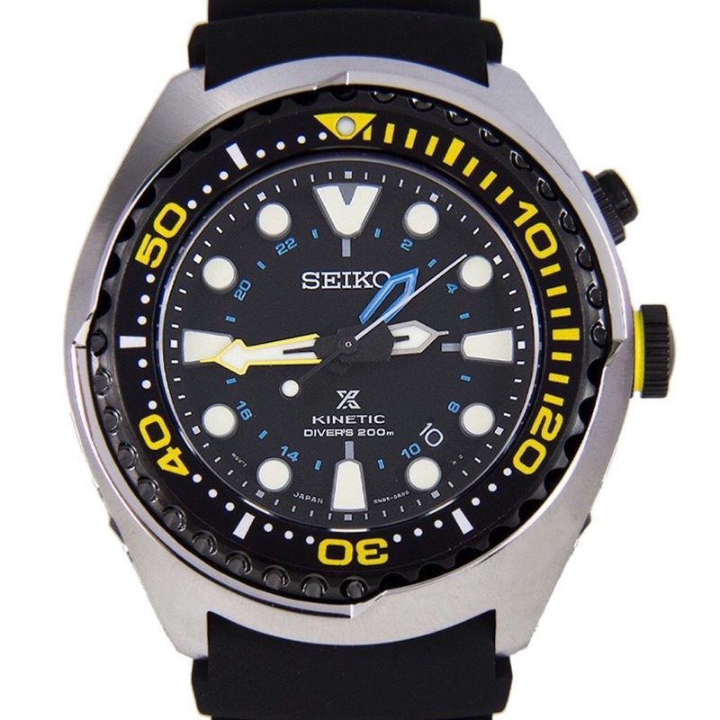 JAM TANGAN PRIA SEIKO PROSPEX SUN021P1 KINETIC GMT DIVERS ORIGINAL GARANSI RESMI