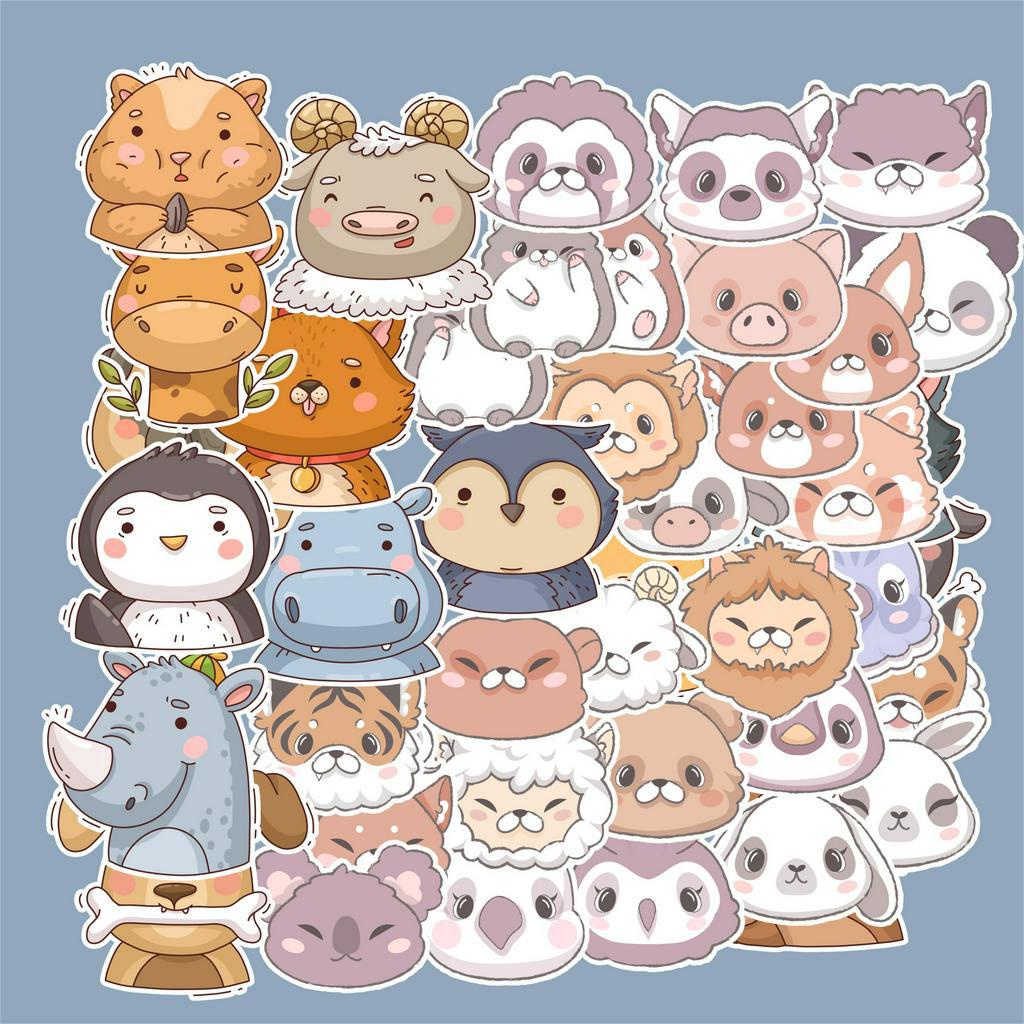 

( 50 pcs )murah stiker label/Random cetak stiker satuan lucu CUTE ANIMAL