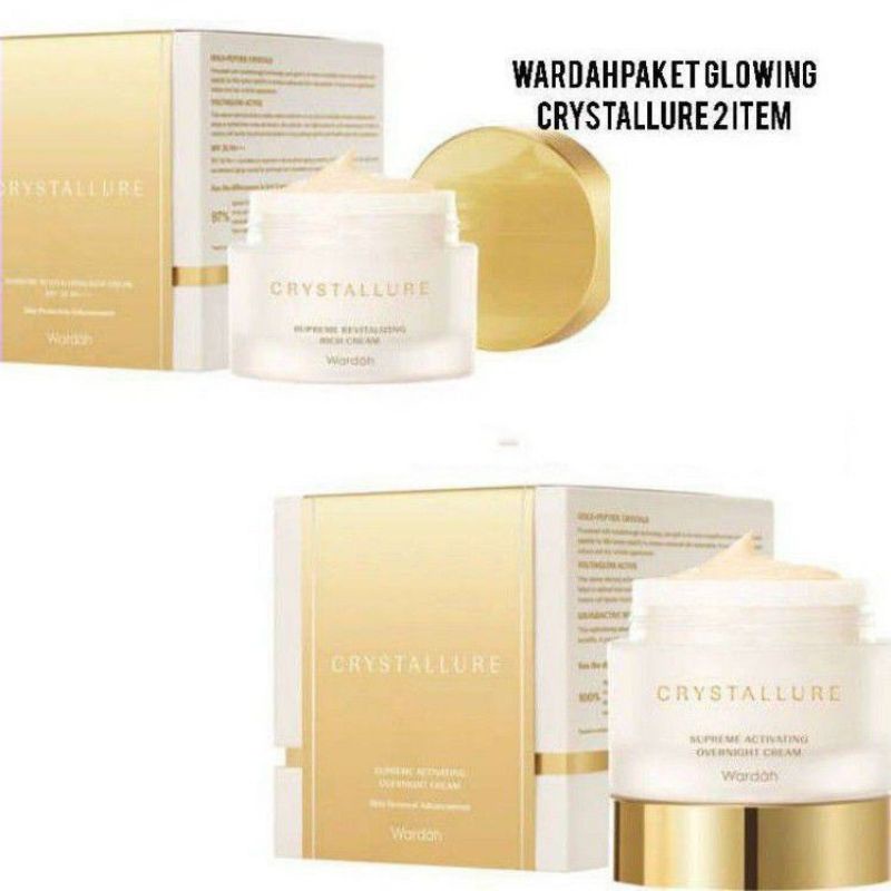 Widjayashopp Wardah Paket Glowing Crystallure Day Dan Night 50 gr ( 2 Item )