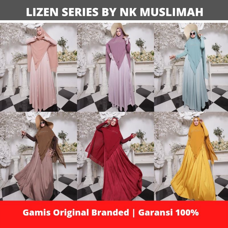 GAMIS NK MUSLIMAH LIZEN SYARI GAMIS SYARI  ORI BY NK MUSLIMAH