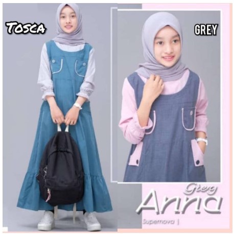 ANNA DRESS KIDS Gamis Anak Perempuan Tanggung ABG Remaja Umur 12 13 14 Tahun Gamis Anak Remaja Tangg