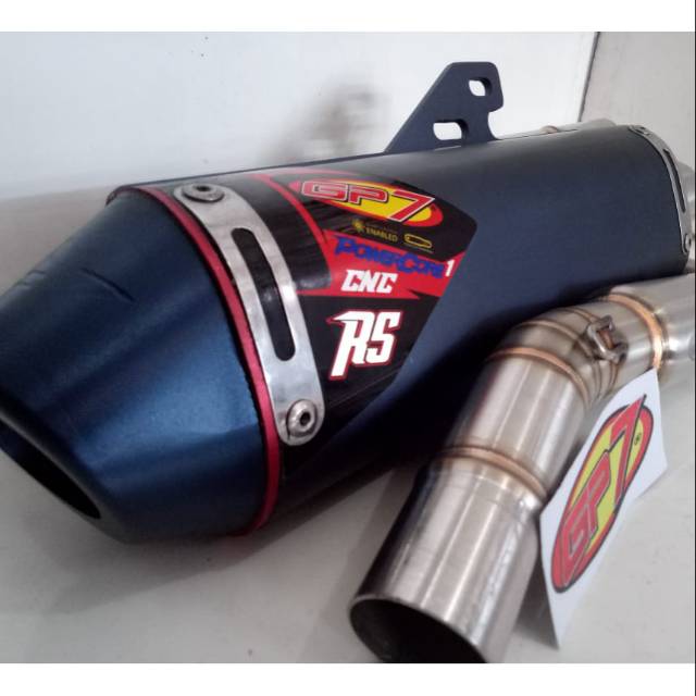 Knalpot gp7 original type cnc rs bore up motor klx dtracker bf