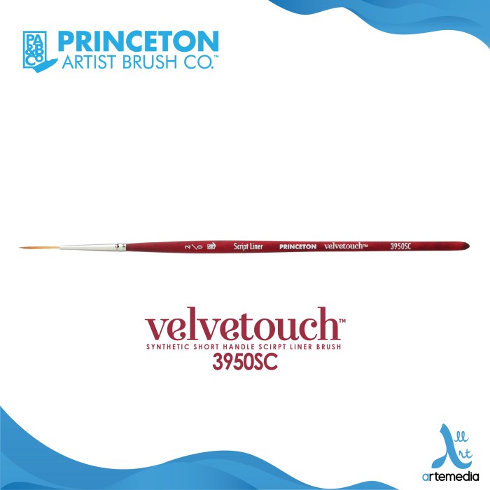 

Kuas Lukis Princeton Velvetouch 3950SC Script Liner Synthetic Brush SH - NO. 2/0