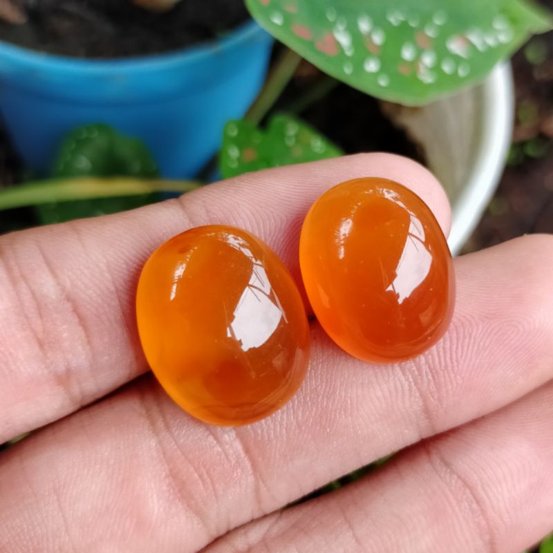batu merah cempaka orange koleksi cincin pria bacan Chalcedony cat eye red Baron ruby alam akik