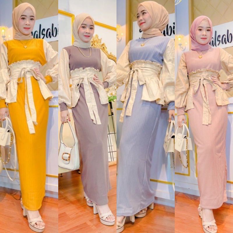 READY STOCK ABYGAIL DRESS/ABIGAIL DRESS ORI BY MK/NADALIA DRESS WARNA BARU  REAL PICT