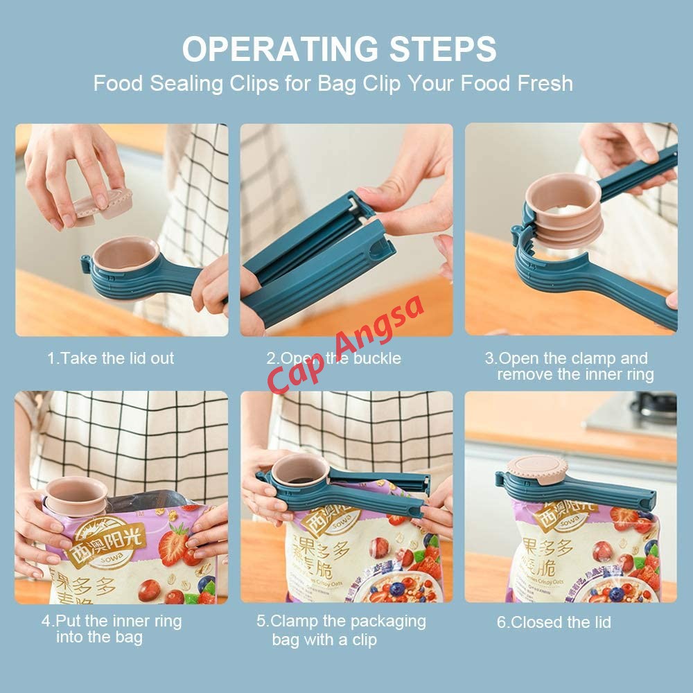 SEAL &amp; POUR BAG CLIPS SNACK SEALING CLIP LARGE PENJEPIT JEPITAN CLAMP BAG SEALER PENUTUP