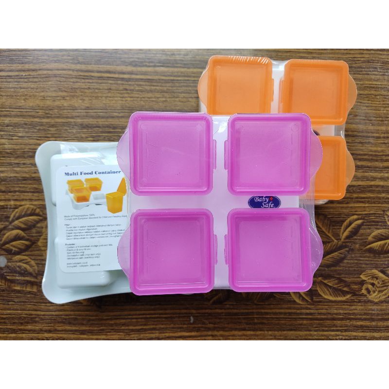 Baby safe Multi Food Container 4 wadah (AP009)