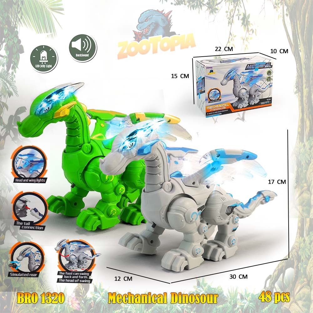 MURAH BRO1324 BRO1320 Robot Dino Dragon Naga Dapat Mengeluarkan Asap Berasap Dino Dinosaurus Hewan Binatang Baterai Mainan Anak Bayi Edukatif Animal Hobi Koleksi Safari ZOOTOPIA