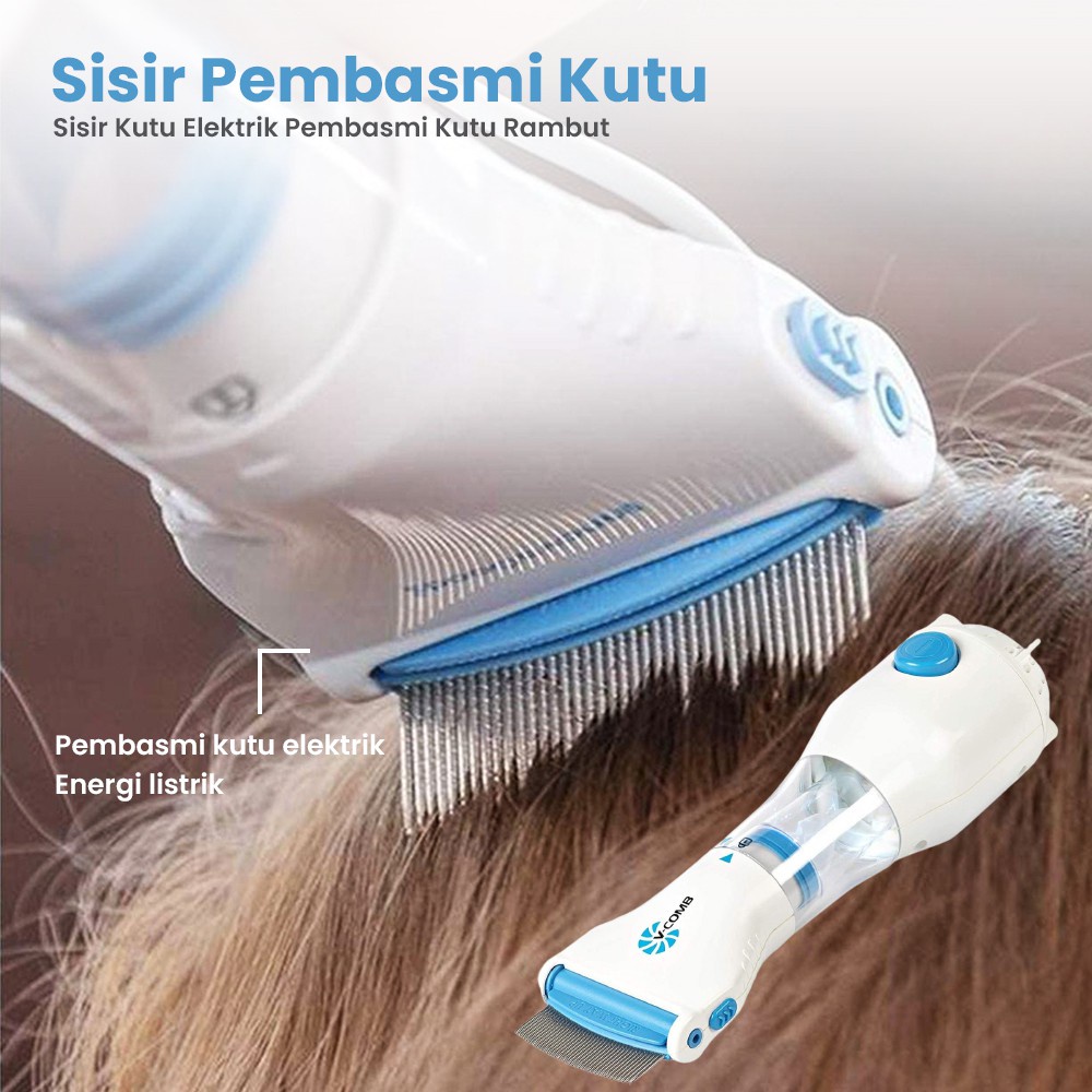 [Promosi Terbaru] Sisir Penghilang Kutu Elektrik Rambut Manusia dan Hewan Berteknologi Canggih