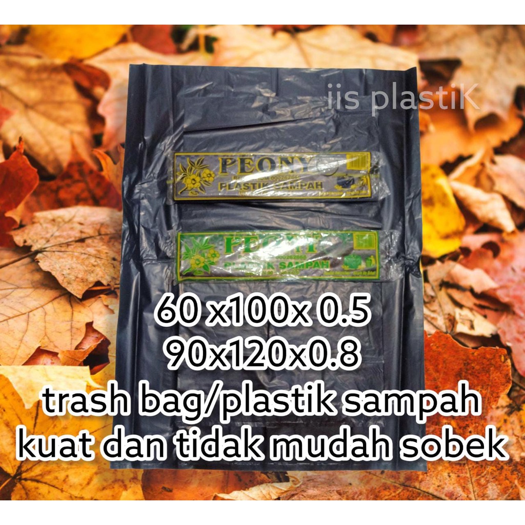 trash bag/plastik sampah, plastik hitam jumbo 60x100x0.5 dan 90x120x0.8