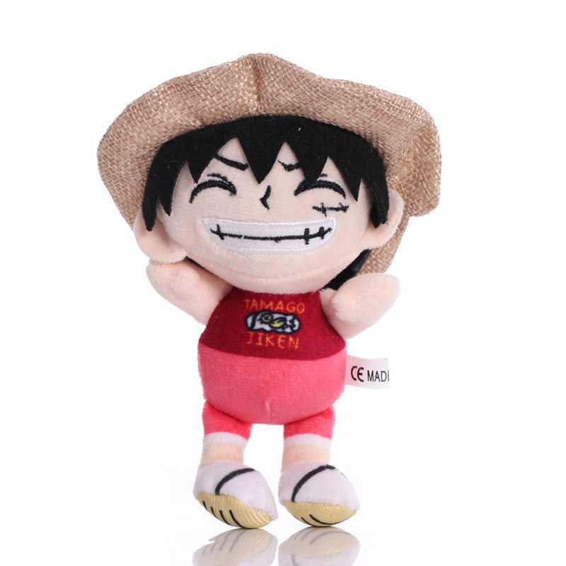 Mainan Boneka Stuffed Plush Monyet D Luffy One Piece 14cm Untuk Hadiah