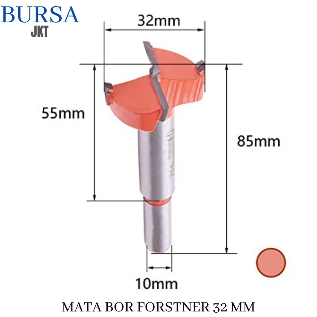 32 MM MATA BOR KAYU ENGSEL SENDOK MERAH FORSTNER BIT HOLE SAW