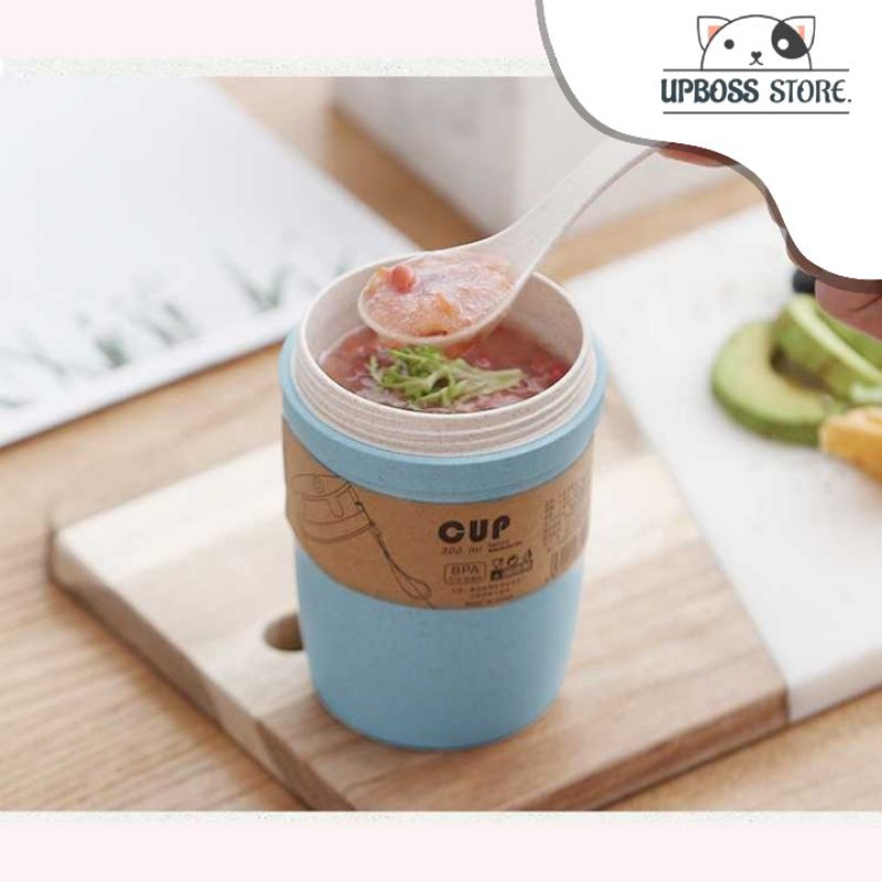 Botol Mini Oatmeal Breakfast Cup Microwave Mug 300ml