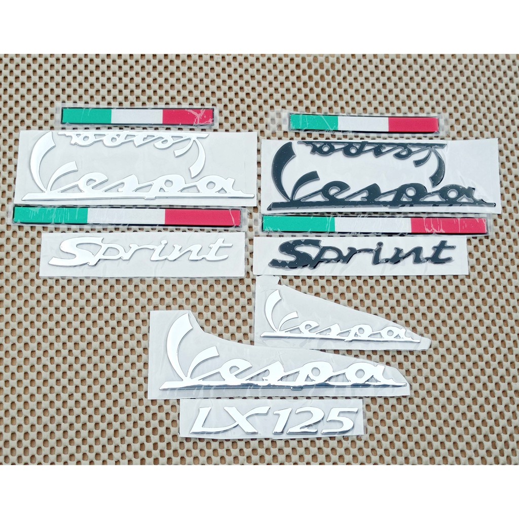 Stiker Logo Emblem 3D Vespa LX125 LX150 Vespa Sprint