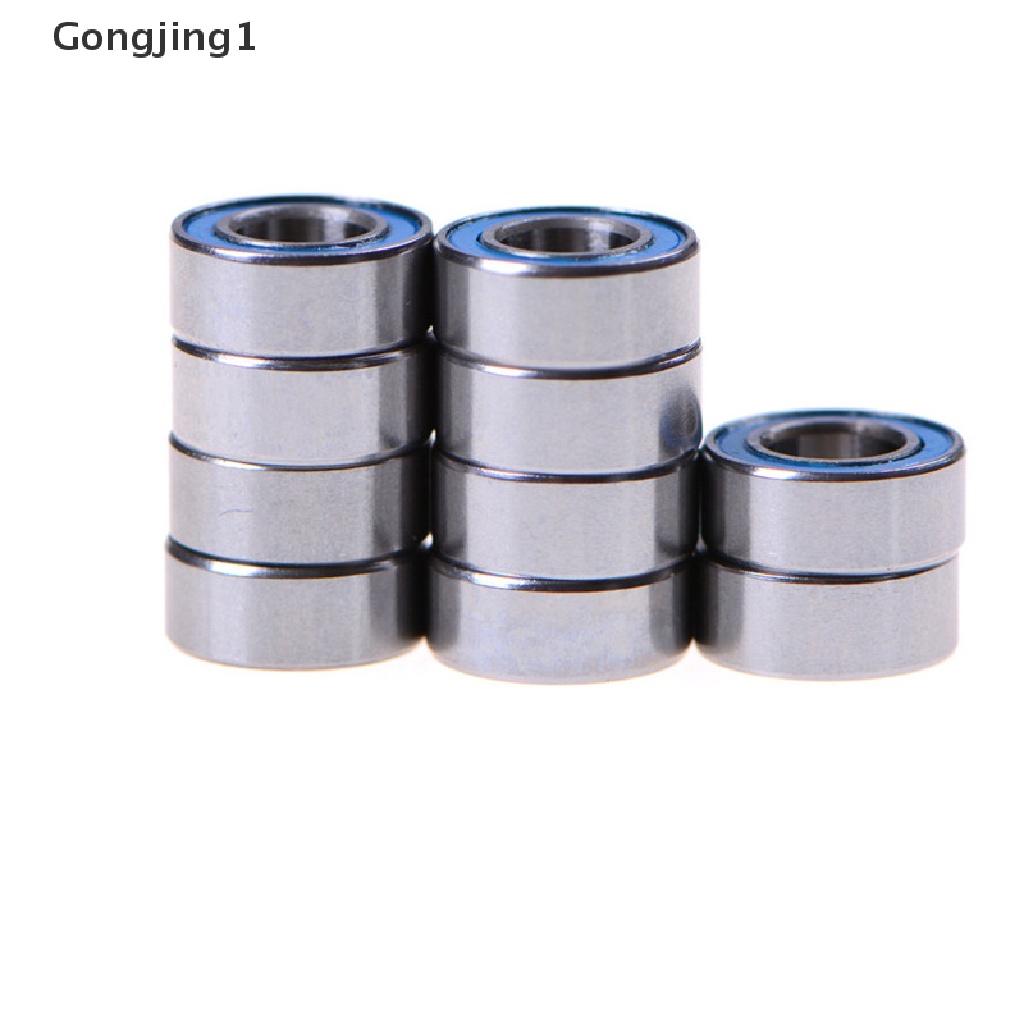 Gongjing1 10pcs MR105-2RS Bearing Miniatur Dengan Segel Karet Warna Biru Ukuran 5x10 x 4mm