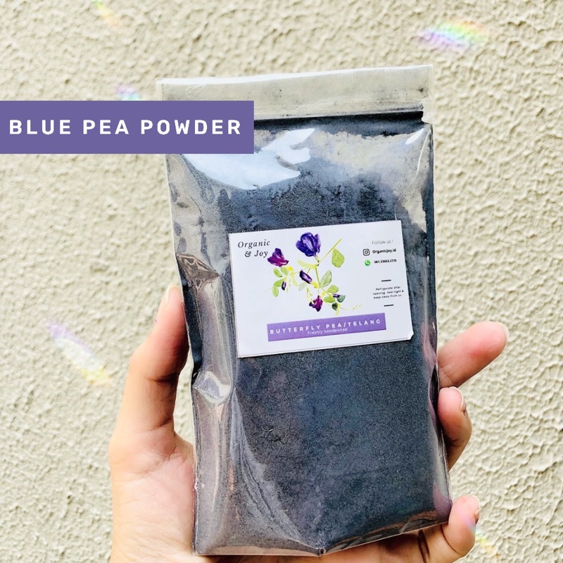 Organic&amp;Joy• Pure Butterfly Powder/Telang Bubuk murni (Food grade, tepung telang,butterfly pea)