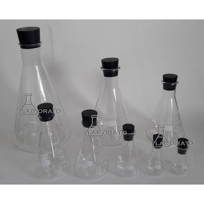 Sumbat Karet Erlenmeyer 25 Ml (No. 3) - Pi13 Lab Original Asli