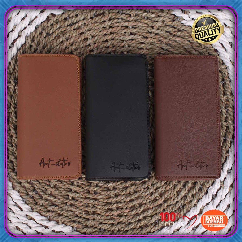 Best seller DOMPET KULIT PRIA panjang KULIT sintetik AMT