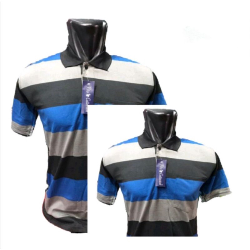 kaos Krah salur cowok terbaru kaos Krah polo pria kaos Krah salur pria model kekinian kaos cowok