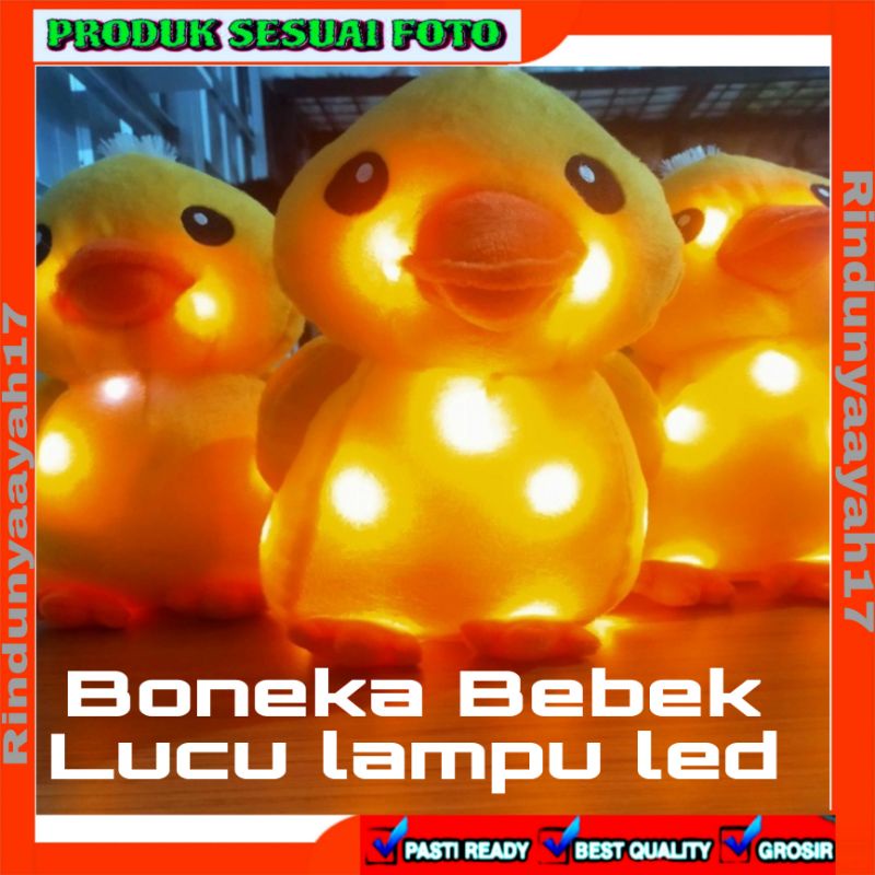 Boneka bebek kuning menyala tinggi +-30cm boneka lucu boneka viral berlabel sni