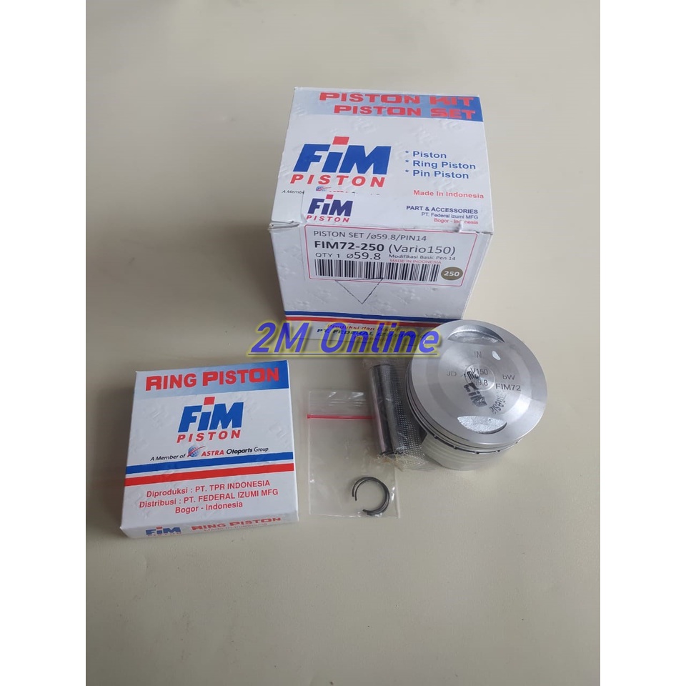 Mdr Seher Piston Kit Vario 150 PCX OS 250 Dim 59.8 Pen 14 FIM72 FIM
