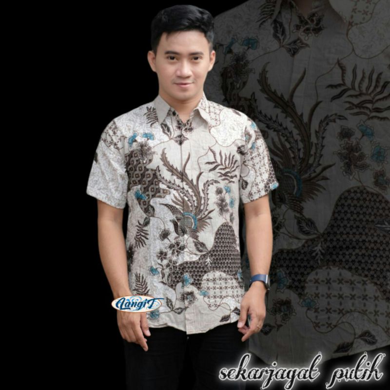 Kemeja batik pria lengan pendek baju batik pria kantor best seller