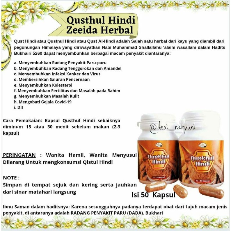 

Qusthul Hindi Zeeida herbal