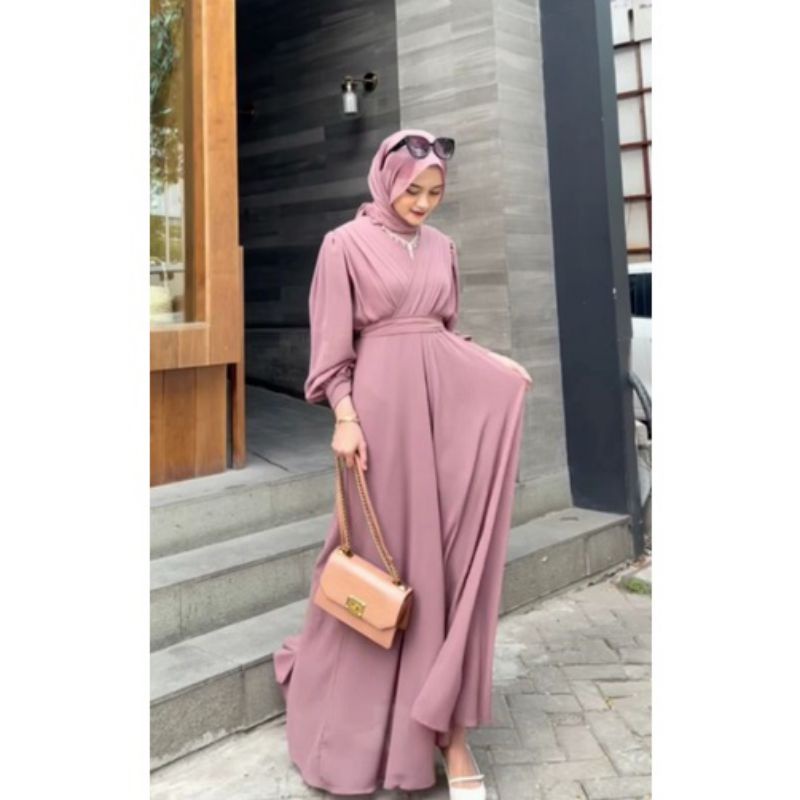 GAUDY MAXI WD KAIN CERUTY BABYDOLL BAJU DRES TERBARU  GAMIS WANITA TERBARU KEKINIAN SIMPLE DAN ELAGAN NYAMAN DI PAKAI BAJU DRES 2022