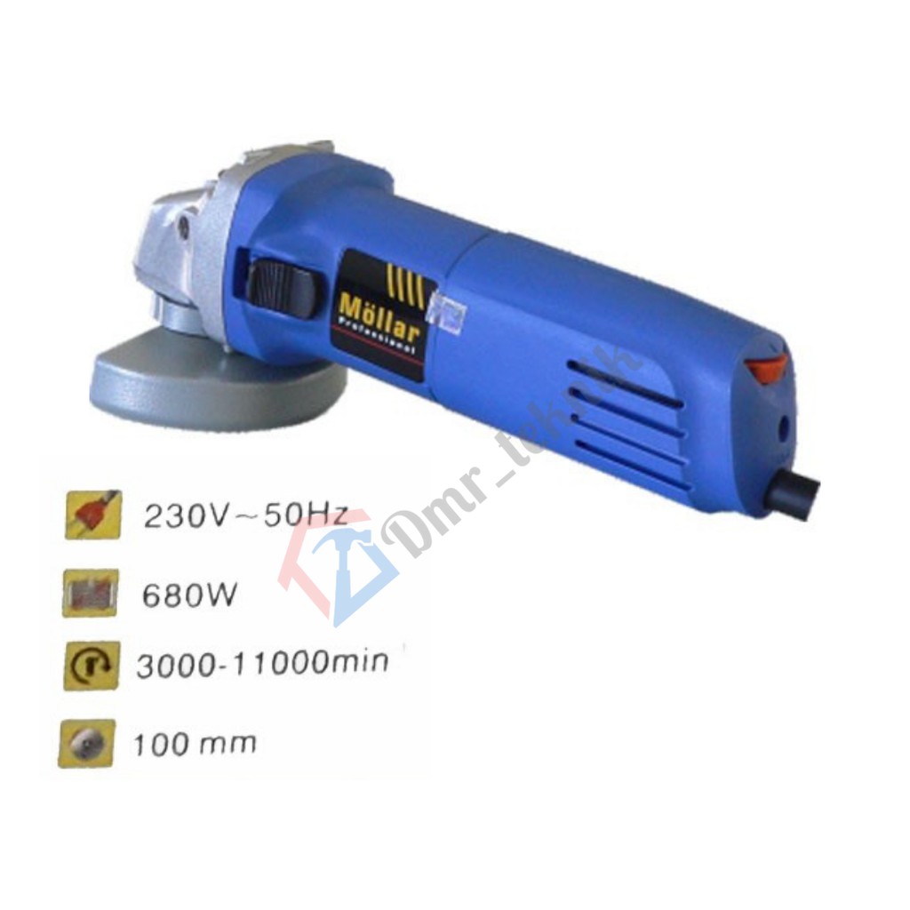 MESIN GERINDA TANGAN MOLLAR AG6800 - ANGLE GRINDER VARIABLE SPEED