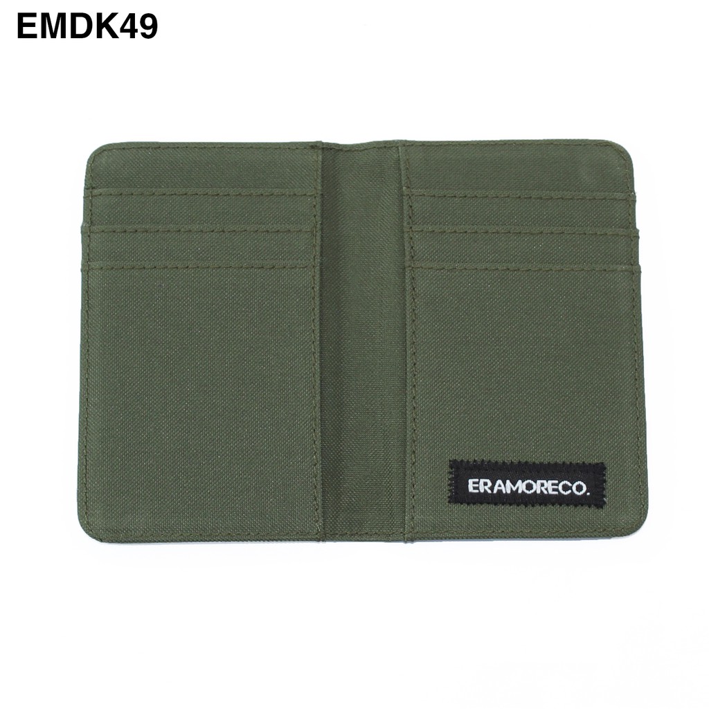 Dompet Kartu Pria Wanita card holder model slim slot vertical hijau EMDK49