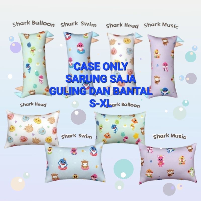 Hikarusa Sarung Bantal Guling Baby Shark Hikarusa Pillow Bolster Case