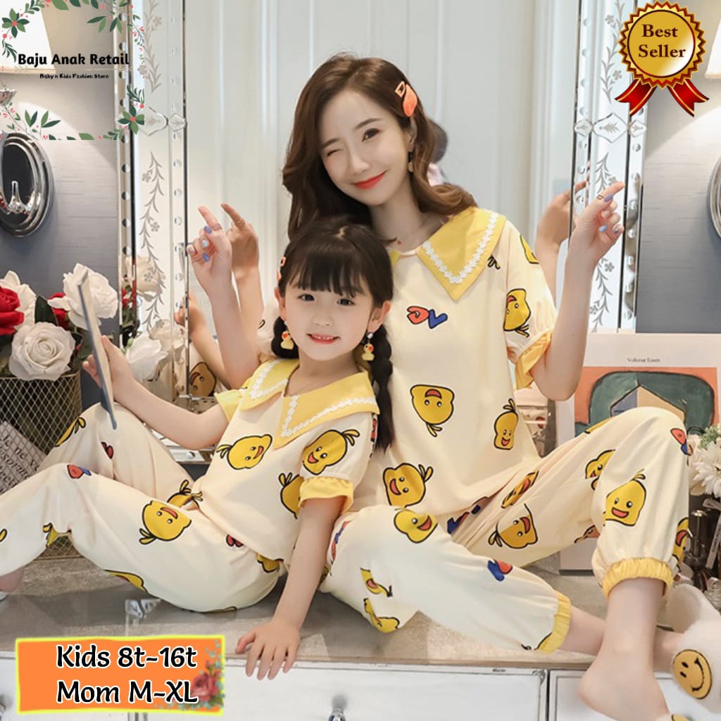 Baju Tidur Couple Ibu Dan Anak Motif Bebek Kuning Panjang Bahan Katun 17 Piyama Wanita Shopee Indonesia