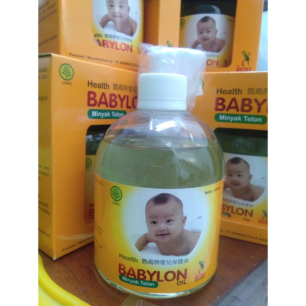 Minyak Telon Babylon Pump 430ml Cap Betet