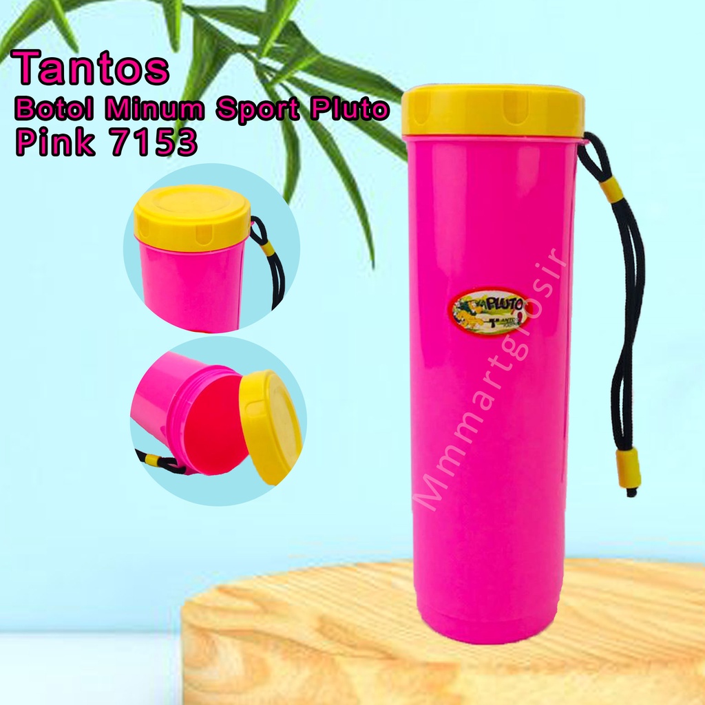 Pluto Tantos plastics / Botol minum sport Pluto/  Botol minum plastik / Warna Pink 7153 / 600 ml