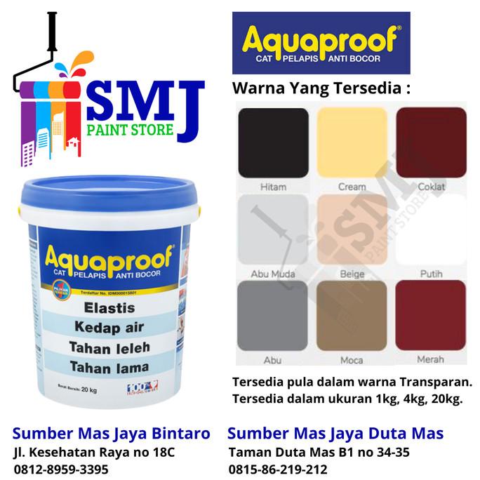 Cat Tembok Anti Bocor Waterproofing AQUAPROOF warna Cokelat 20kg Termurah