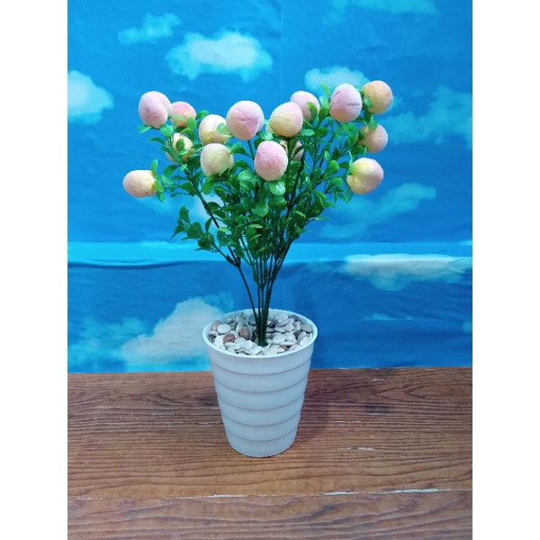 pohon plastik artificial, pohon buah plastik, sintetis, artificial