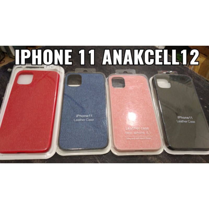 LEATHER CASE KULIT JEANS IPHONE 11 BIASA