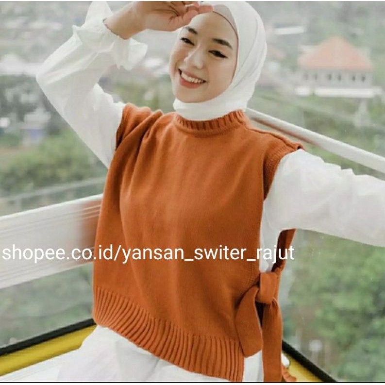 Yansan Switer Rajut / Rompi Rajut Tali / Vest kekinian / Rompi Wanita Model Terbaru / Vest Rompi Wanita Premium / Baju Rajut Andin / Rompi Tali / Vest ILLO Tali / Rompi Rajut Wanita Model Terbaru / Vest Korean Style  / Vest Wanita / Cardigan Rajut Wanita