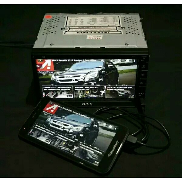 TV MOBIL, LAYAR MONITOR MOBIL HV B-54 ORIS, SUPPORT MIRROR LINK BASIS ANDROI