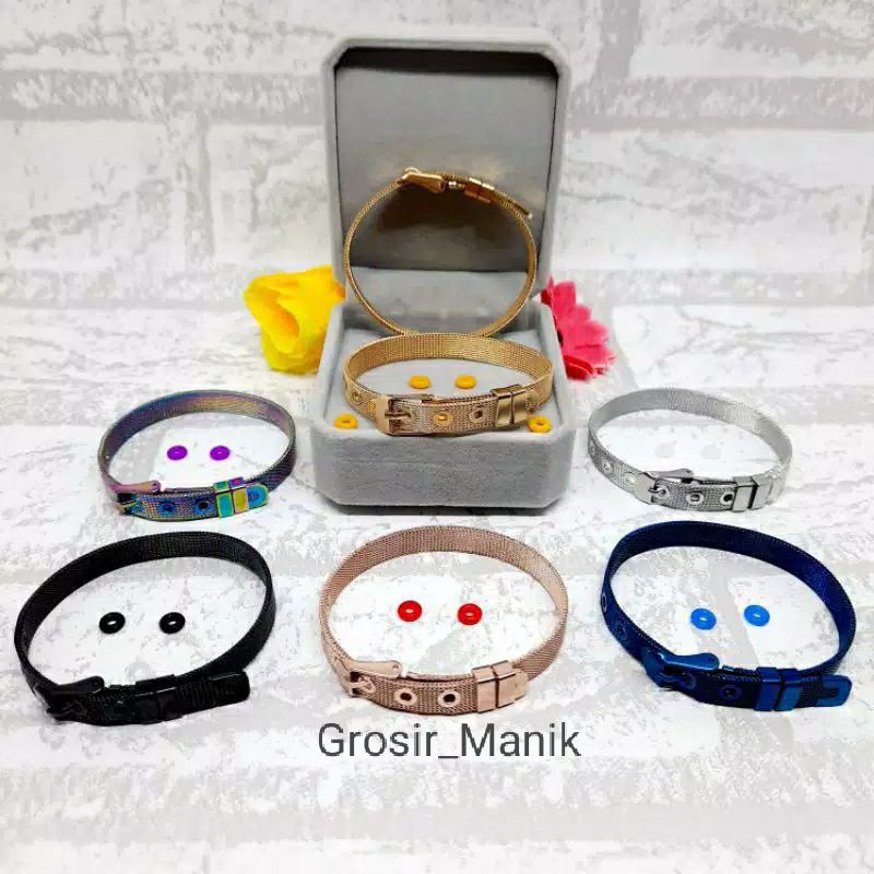 Gelang Jam Titanium Anti karat Gelang Gesper Titanium Anti Air Premium Quality