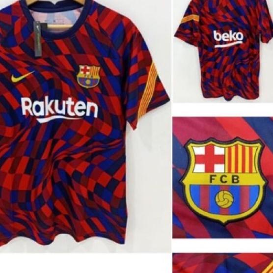 Stok Banyak⭐ Jersey Kaos Baju Bola Barca Barcelona Home Training Latihan Prematch Pre Match 2020 202