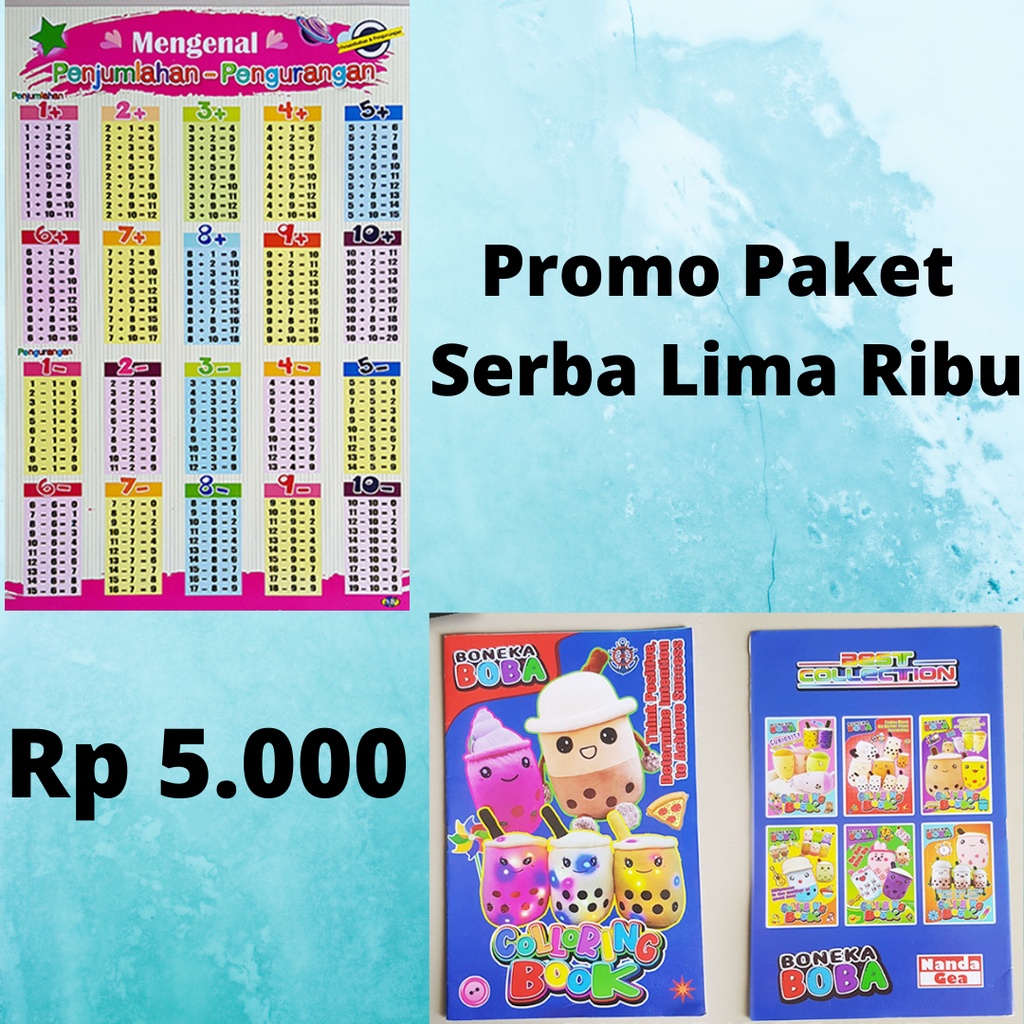 

Poster Mengenal Penjumlahan / Pengurangan & Coloring Book 2 in 1 Boba