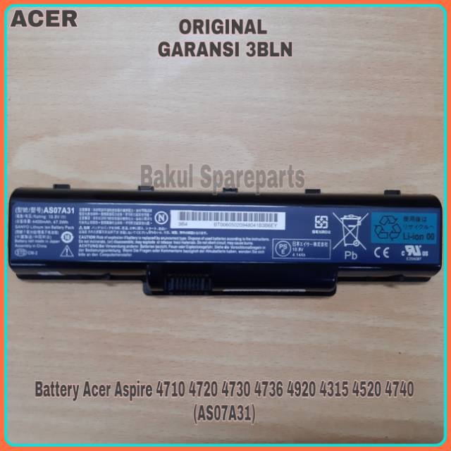 Baterai Original Acer Aspire 4736 4736Z 4310 4315 4740 4520 4710 4710G 4720 4730 4920 4930 2930