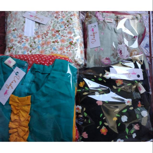 Gamis anak katun Jepang pesanan bunda wiwik