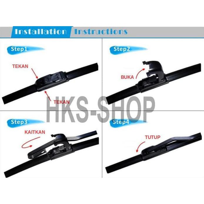Hks Pro Silicone Wiper / Wiper Silikon (Sepasang)