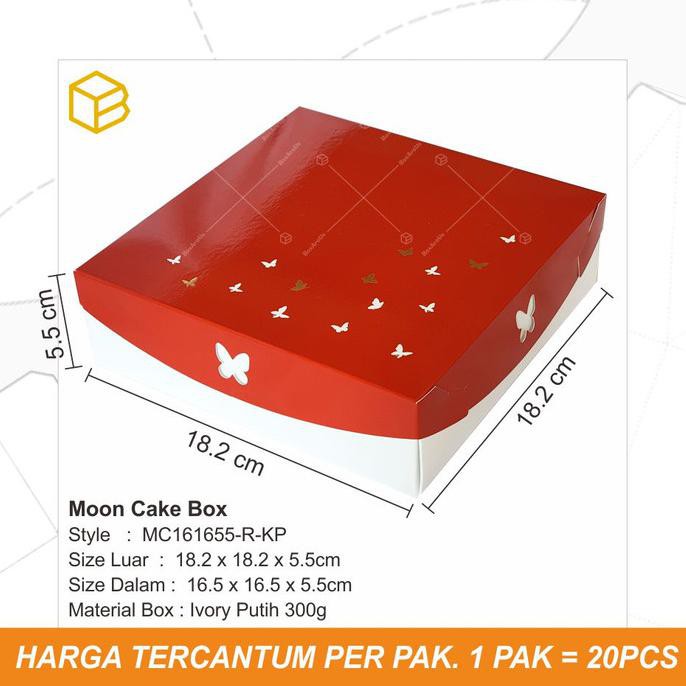 

Monggo] Box Kemasan Kue Bulan Kotak Moon Cake Imlek Cny | Tc - Mc161655 R-Kp - Red Kupu