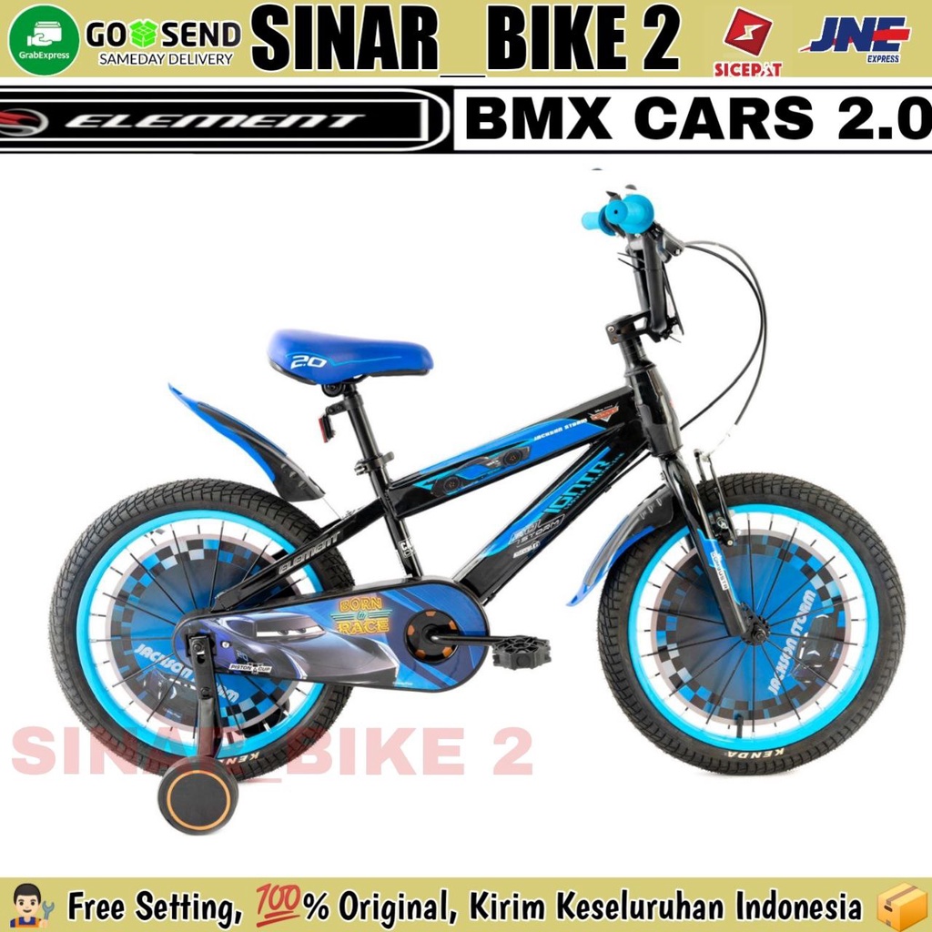 Sepeda Anak Laki BMX ELEMENT 16 &amp; 18 Inch CARS 2.0 KNALPOT