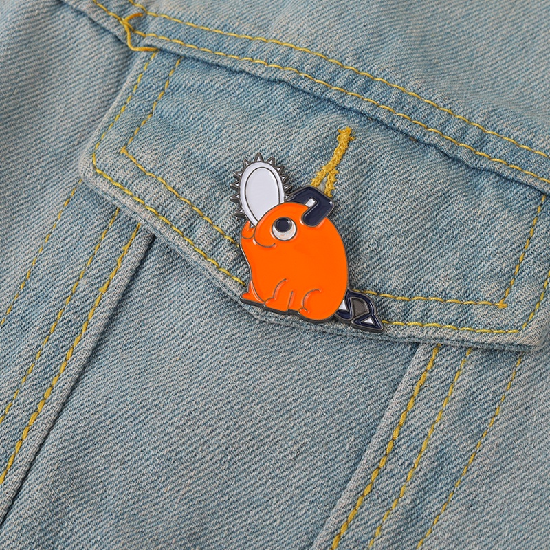 Bros Pin Enamel Desain Kartun Pria Gergaji Komik Peripherals Untuk Koleksi Tas Ransel